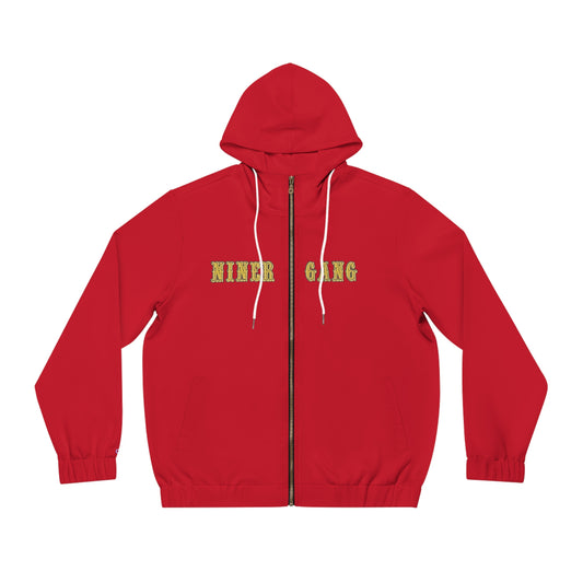 Niner Gang Full‑Zip Hoodie — Gold Football Team Zip Jacket