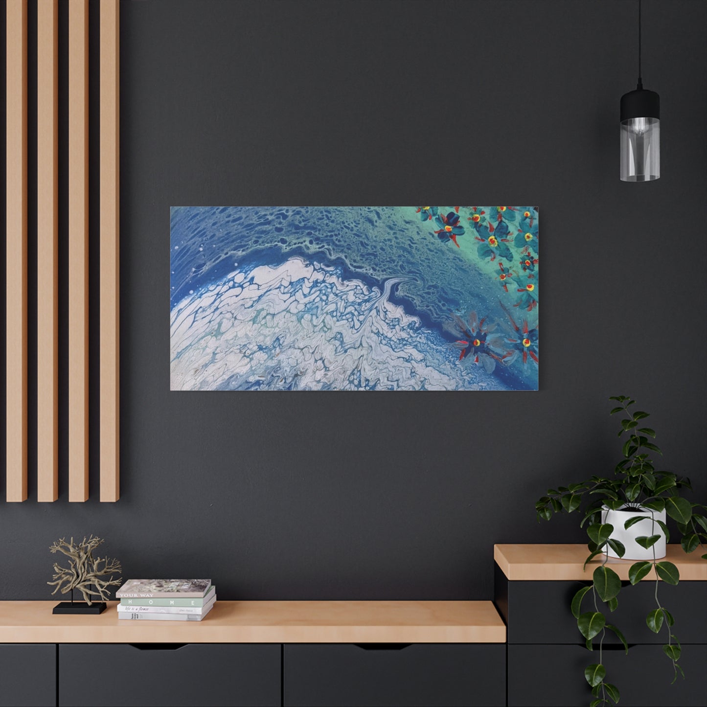 floetrol&flowers - Abstract Matte Canvas Print — Floral Accents Stretched Wall Art
