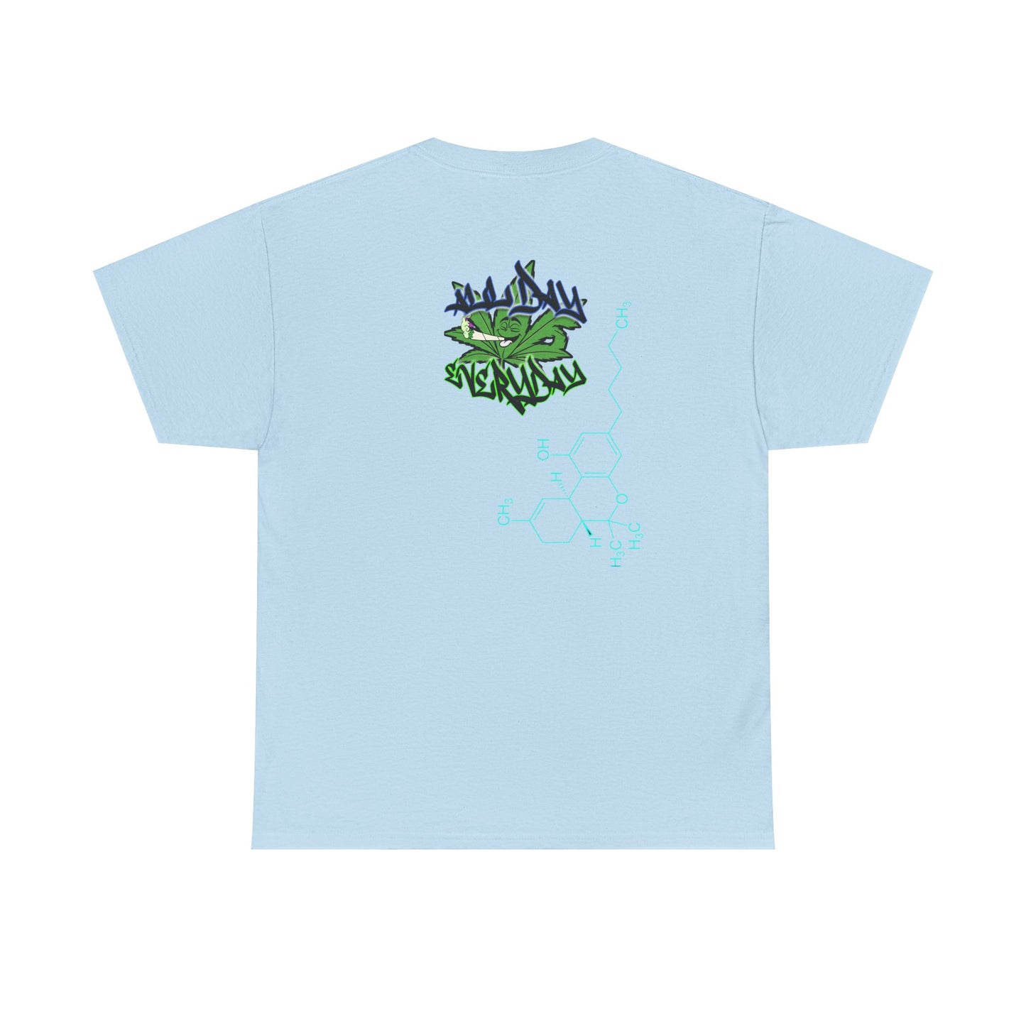 AllDay | Everyday - molecular logo — Green Graffiti Plant Design Chest & Back Print