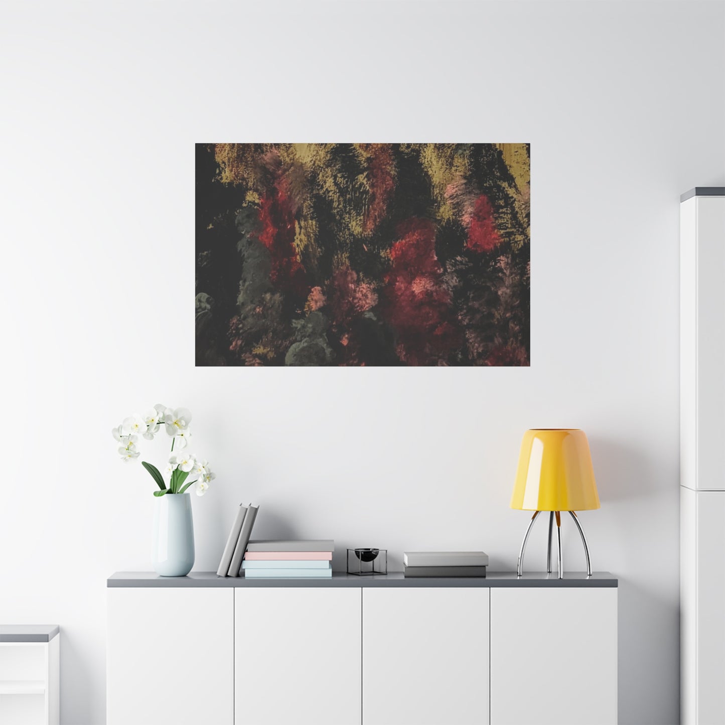 Autumn Forest Nightscape Matte Canvas Print — Stretched 1.25"