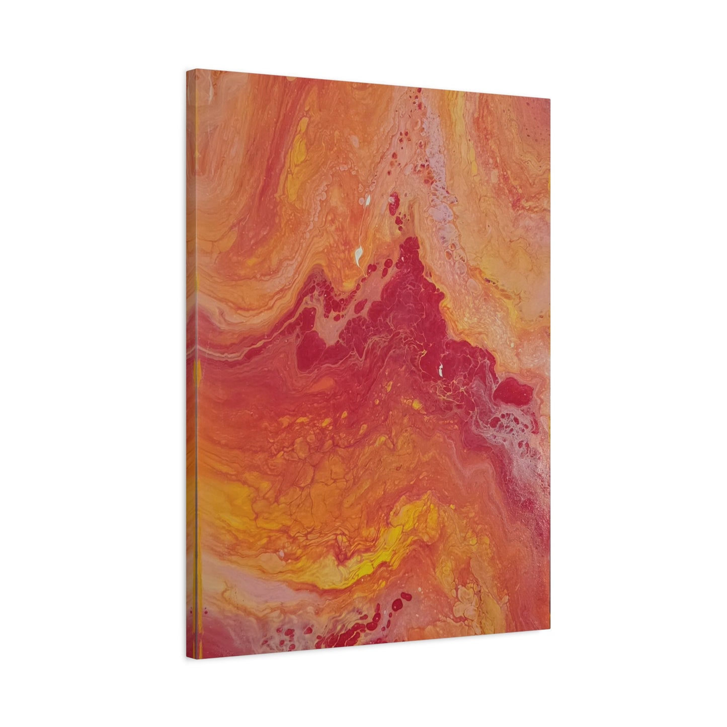 Abstract Pepto Popured - Sunset Swirl Matte Canvas Art - Stretched 1.25"