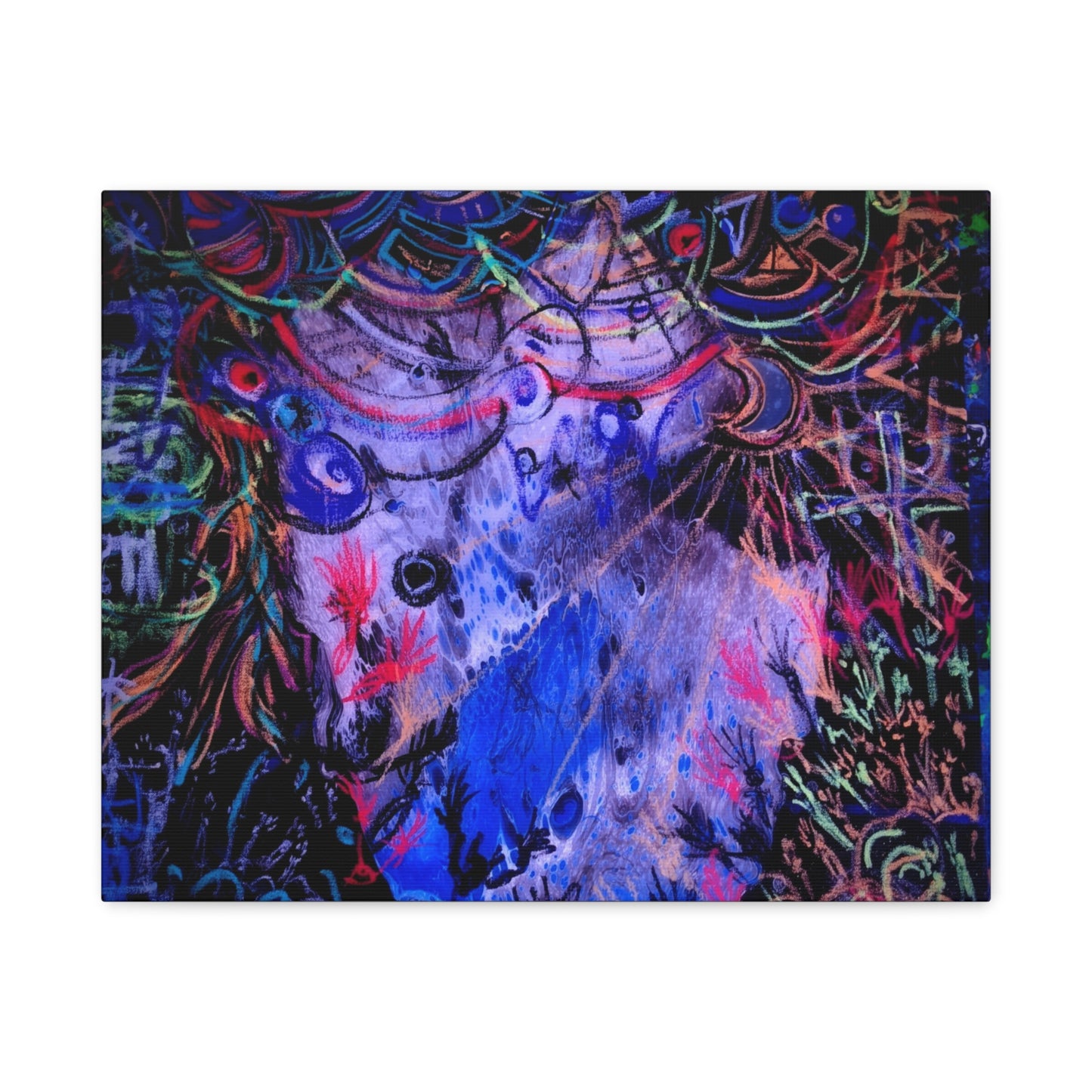 soul_extractions - Abstract Neon Canvas Art - Vibrant Psychedelic Wall Decor
