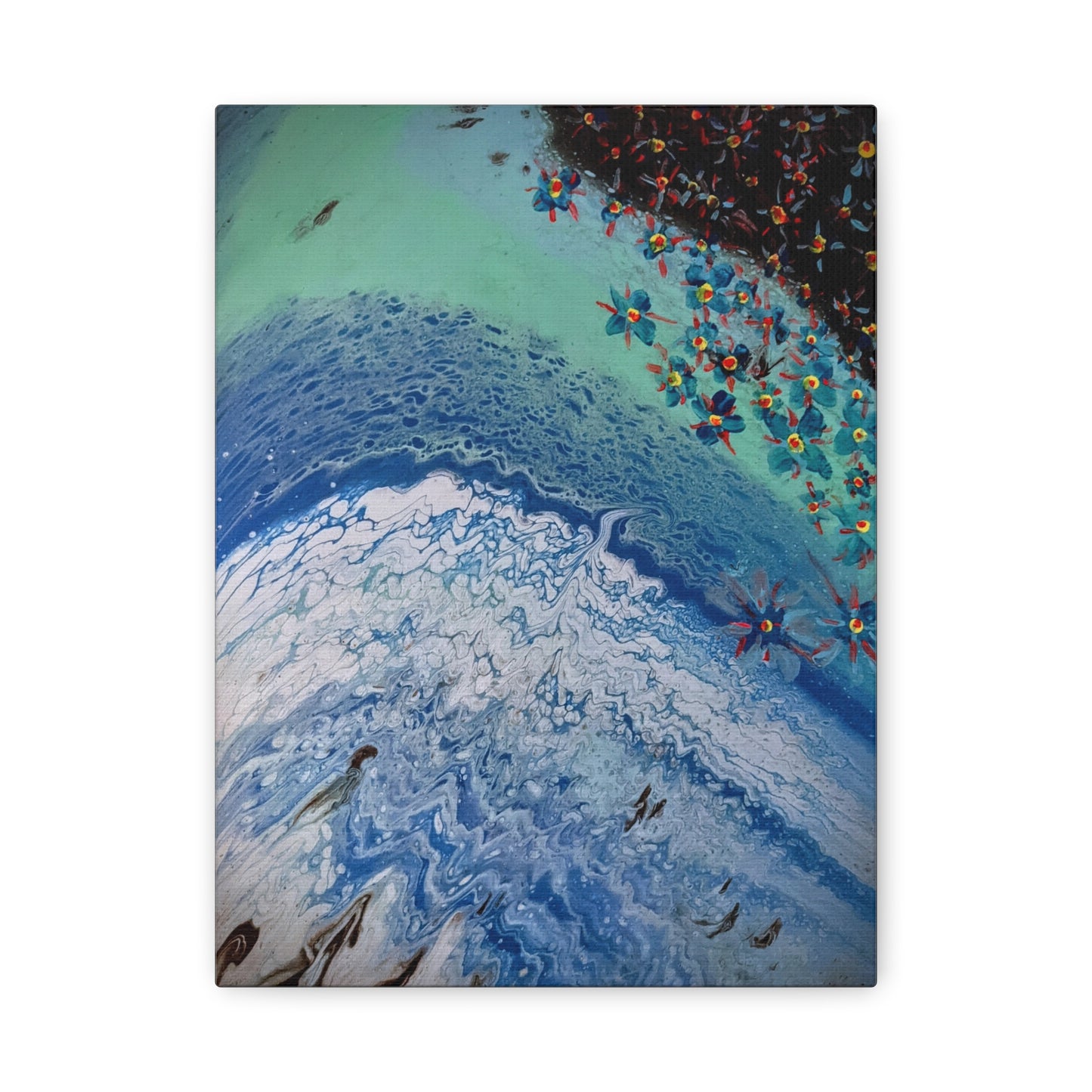 floetrol&flowers - Abstract Matte Canvas Print — Floral Accents Stretched Wall Art