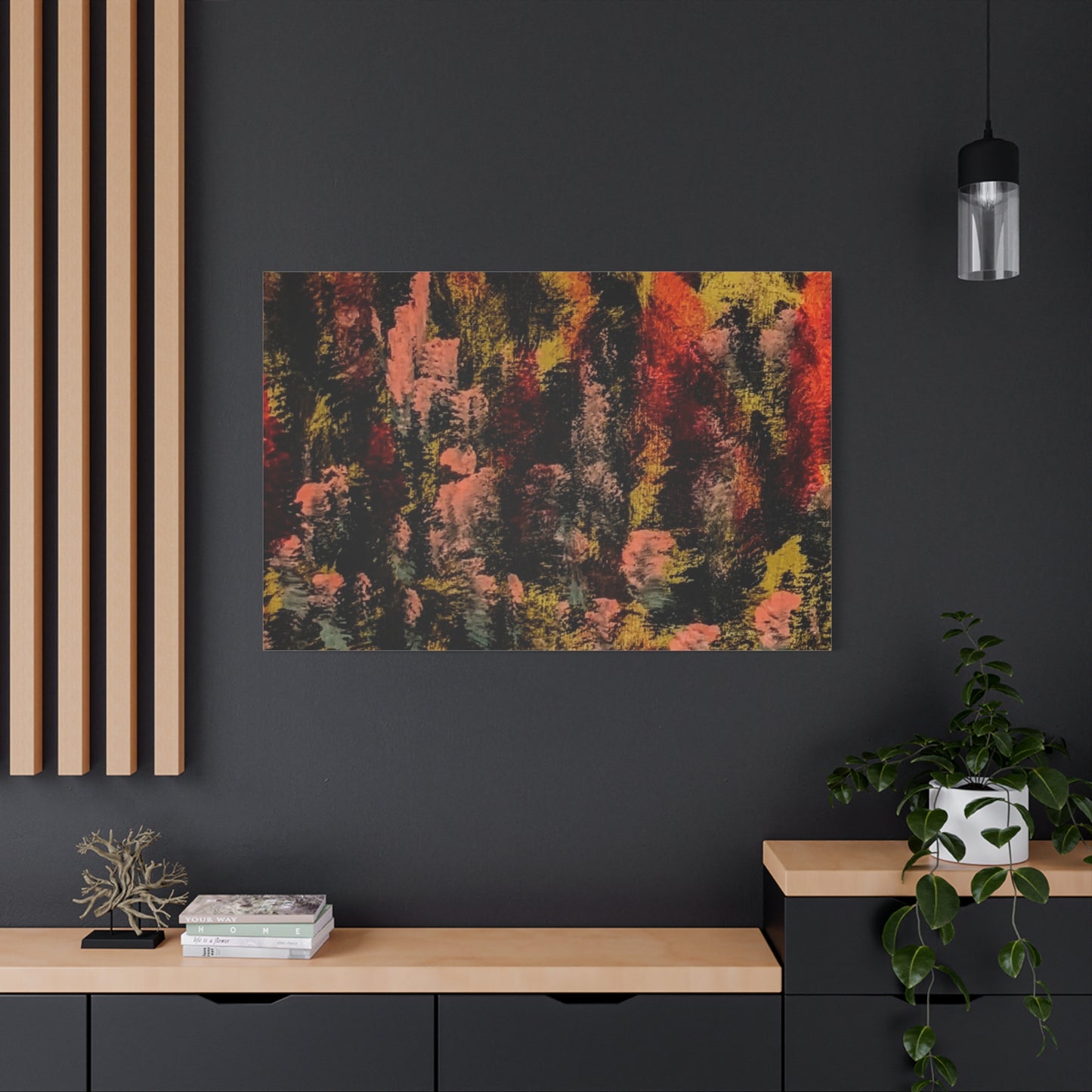 Autumn Forest Abstract — Matte Stretched Canvas