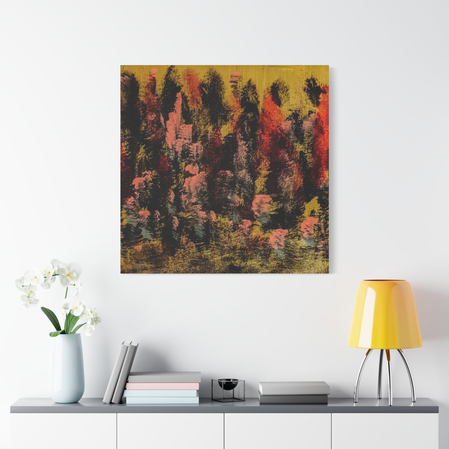 Autumn Forest Abstract — Matte Stretched Canvas