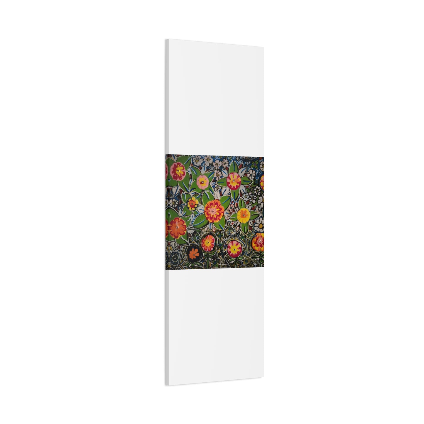 Urban_gardening-04 - Floral Pop Matte Stretched Canvas – Colorful Hand-Painted Garden Wall Art