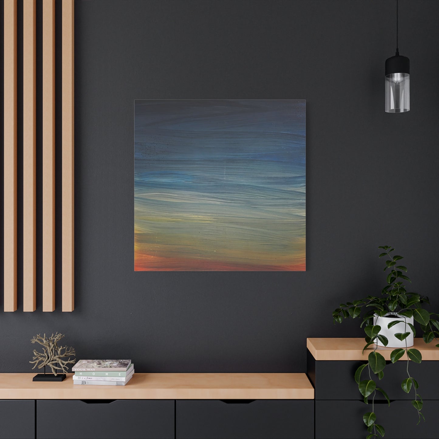 Abstract Coastal Sunset Canvas Print — Matte Stretched Wall Art