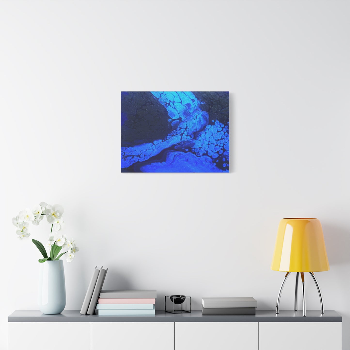 Abstract Blue Ocean Canvas Print — Matte Stretched Wall Art