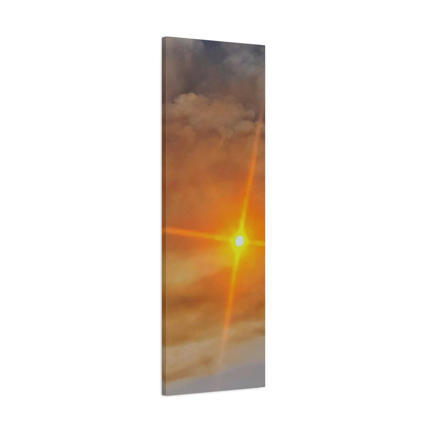 Sunburst Sunset Canvas Print — Warm Abstract Wall Art