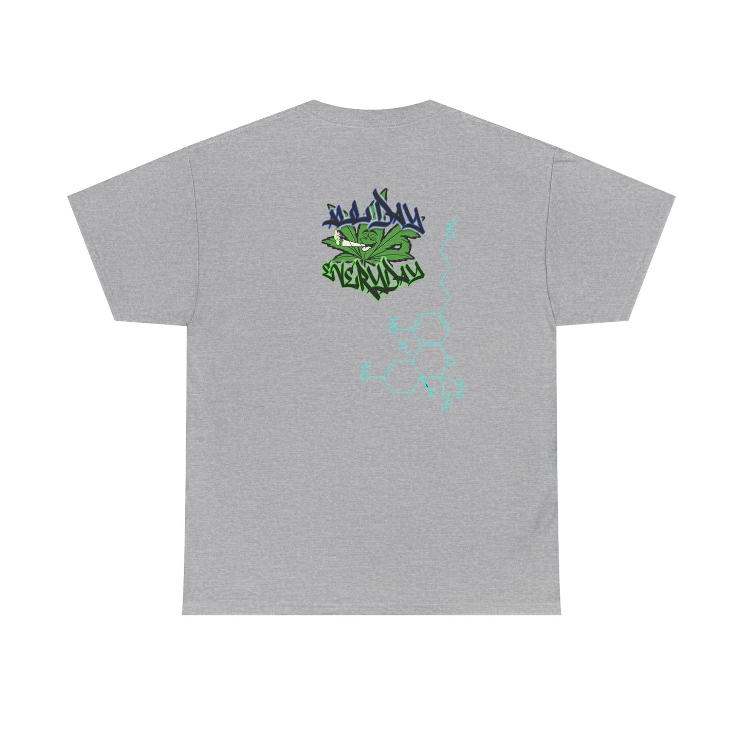 AllDay | Everyday - molecular logo — Green Graffiti Plant Design Chest & Back Print