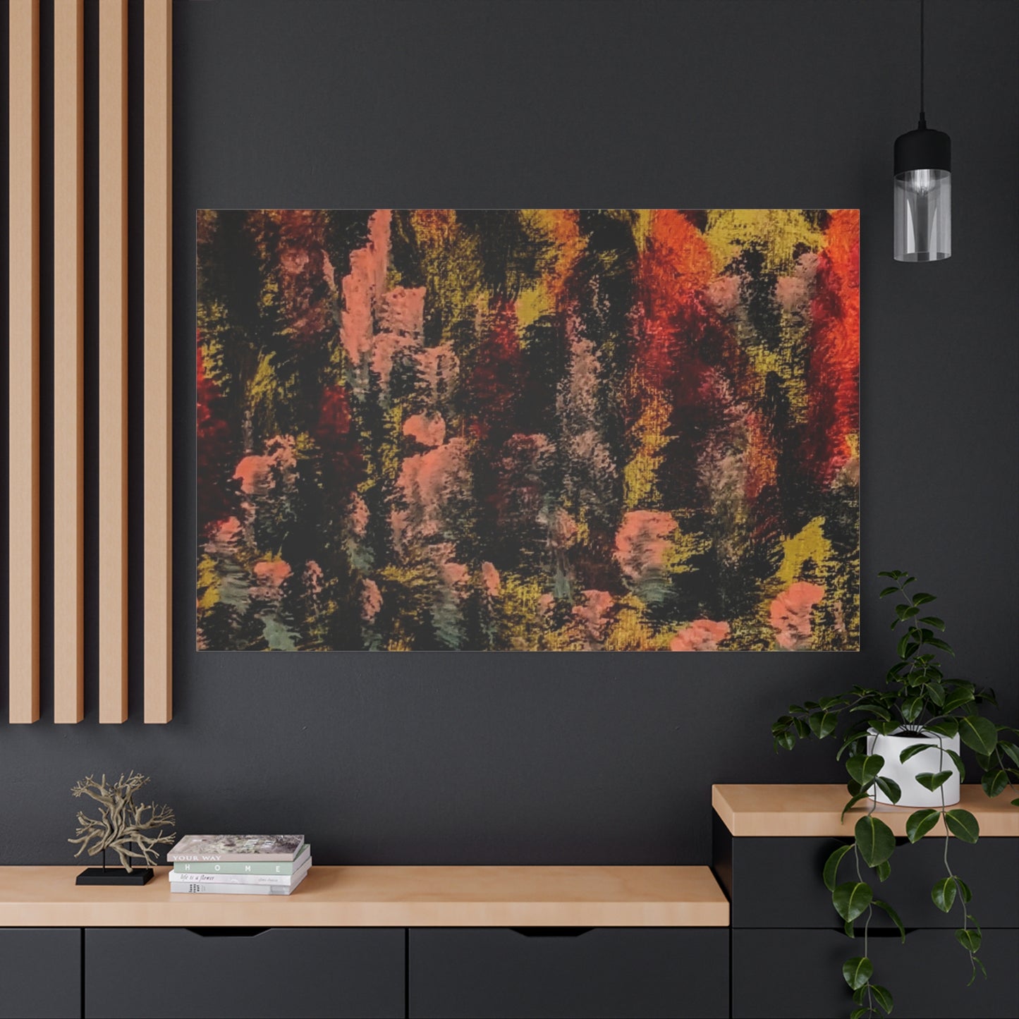 Autumn Forest Abstract — Matte Stretched Canvas
