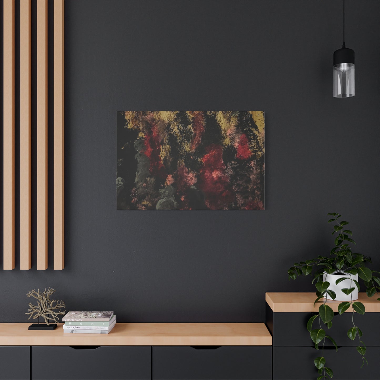 Autumn Forest Nightscape Matte Canvas Print — Stretched 1.25"