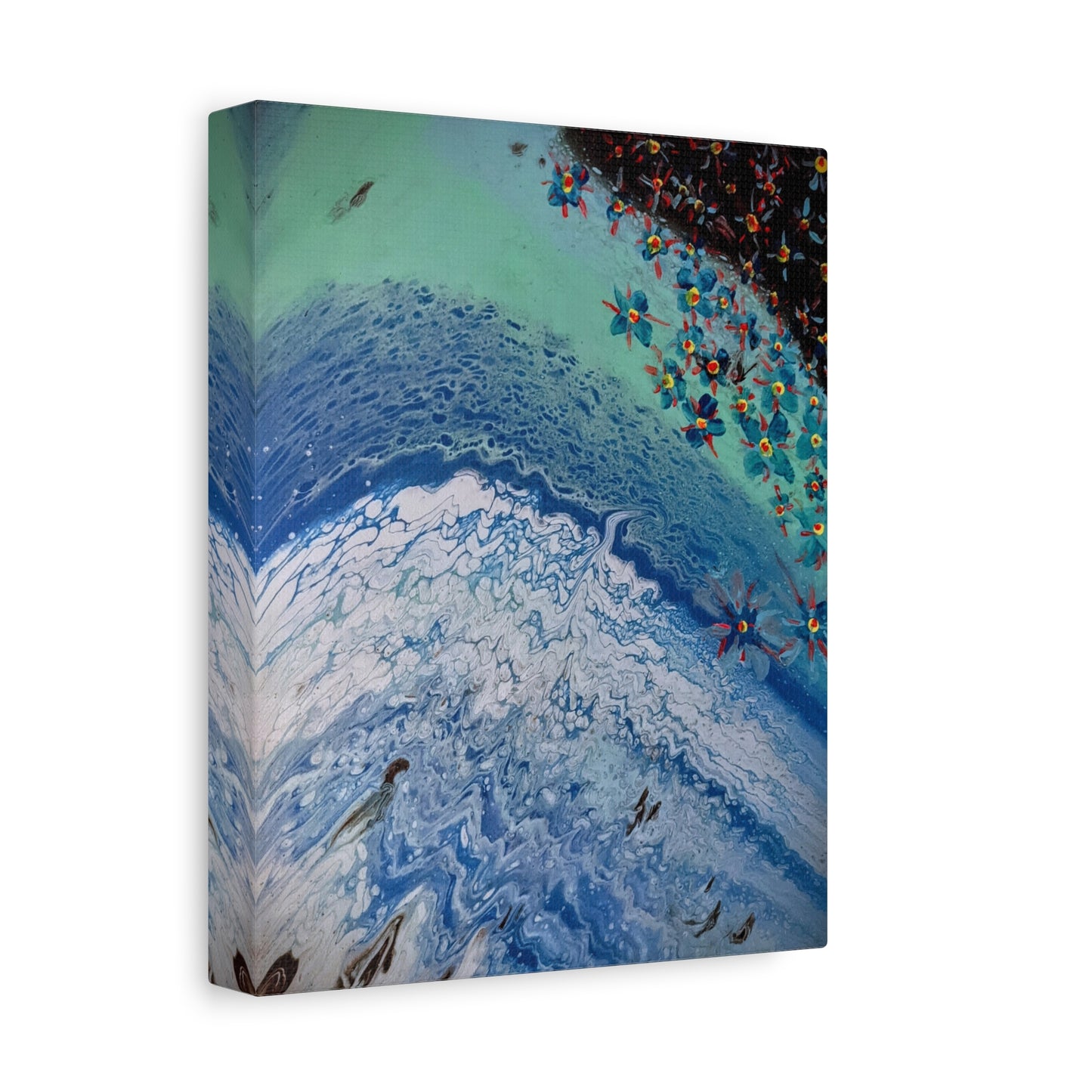 floetrol&flowers - Abstract Matte Canvas Print — Floral Accents Stretched Wall Art