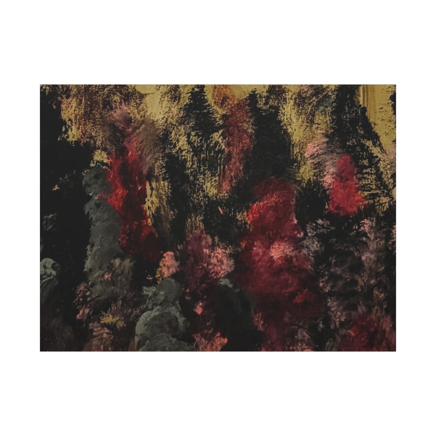 Autumn Forest Nightscape Matte Canvas Print — Stretched 1.25"