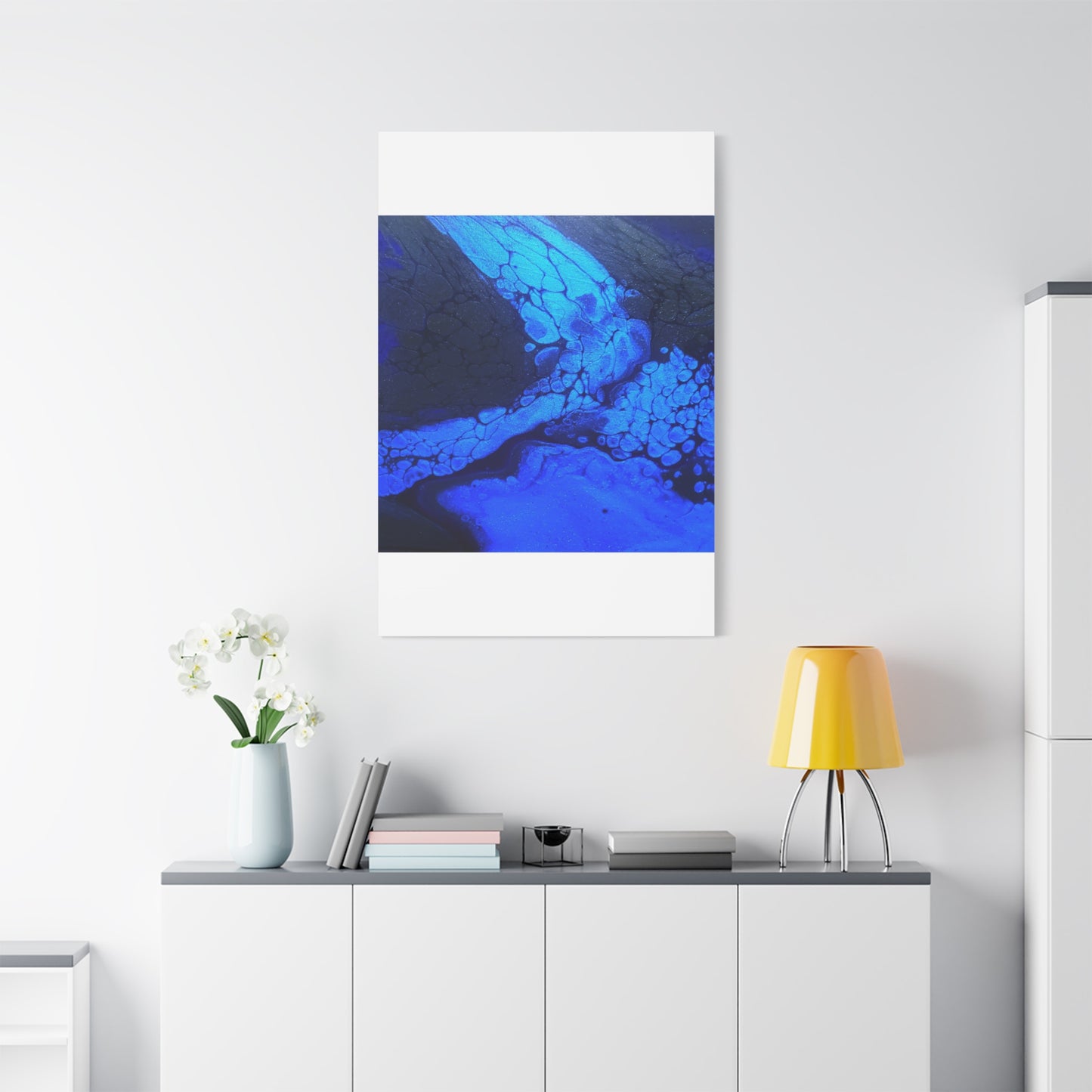 Abstract Blue Ocean Canvas Print — Matte Stretched Wall Art