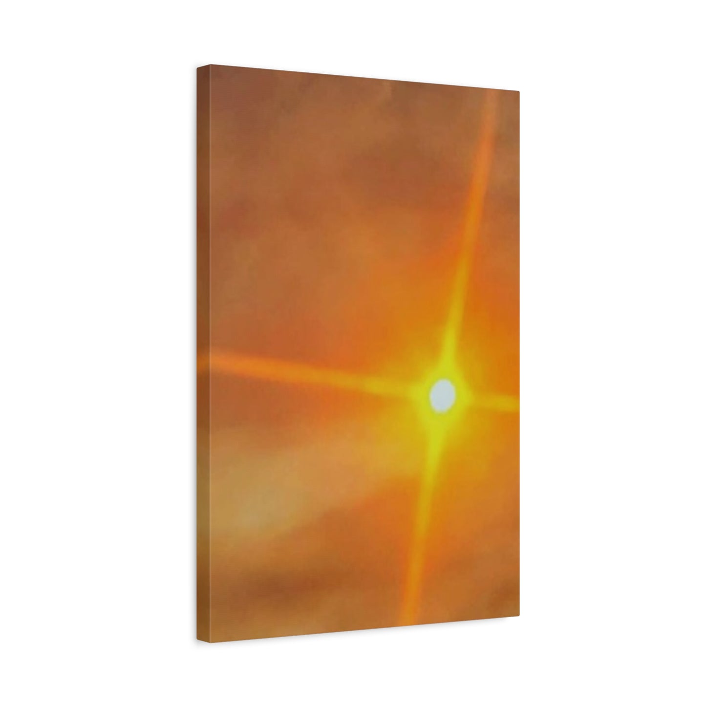 Sunburst Sunset Canvas Print — Warm Abstract Wall Art