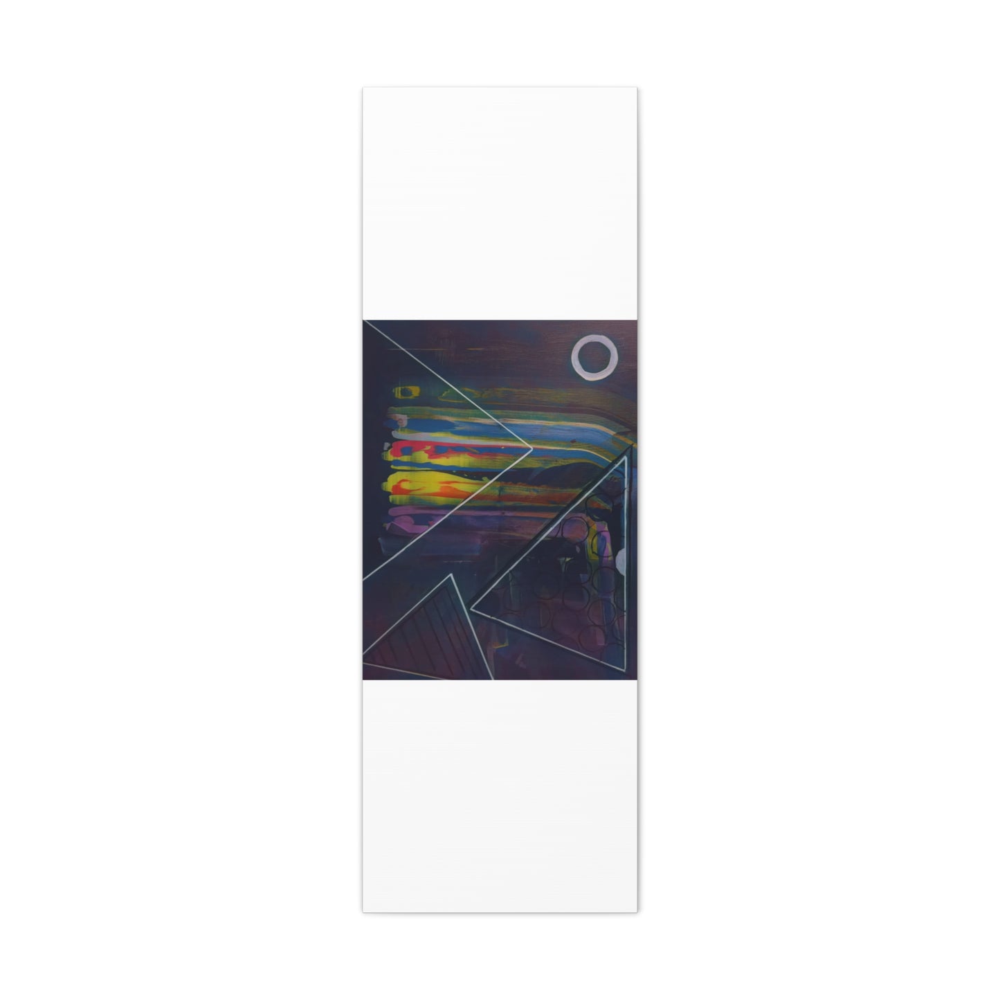 Abstract Geometric Canvas Art - 2025 astronomy – Colorful Drip Triangle Stretched Canvas