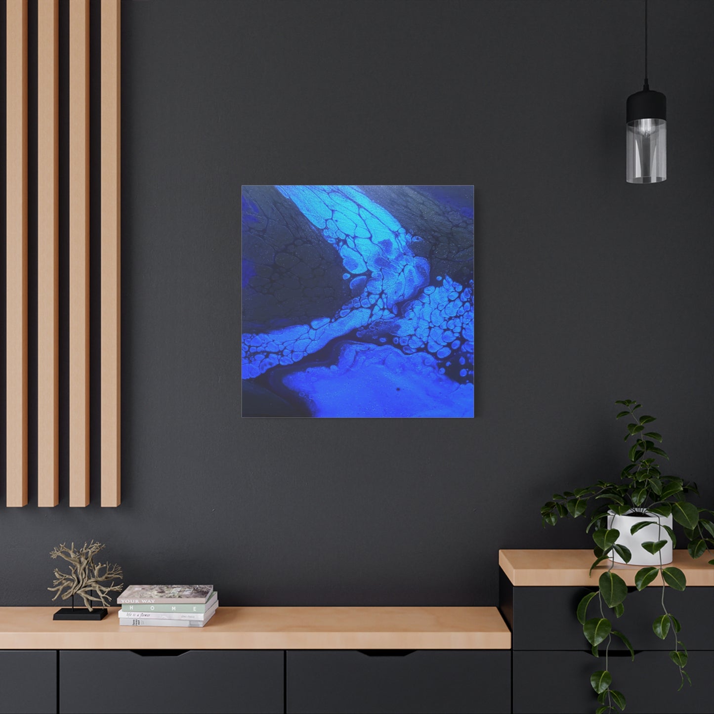 Abstract Blue Ocean Canvas Print — Matte Stretched Wall Art