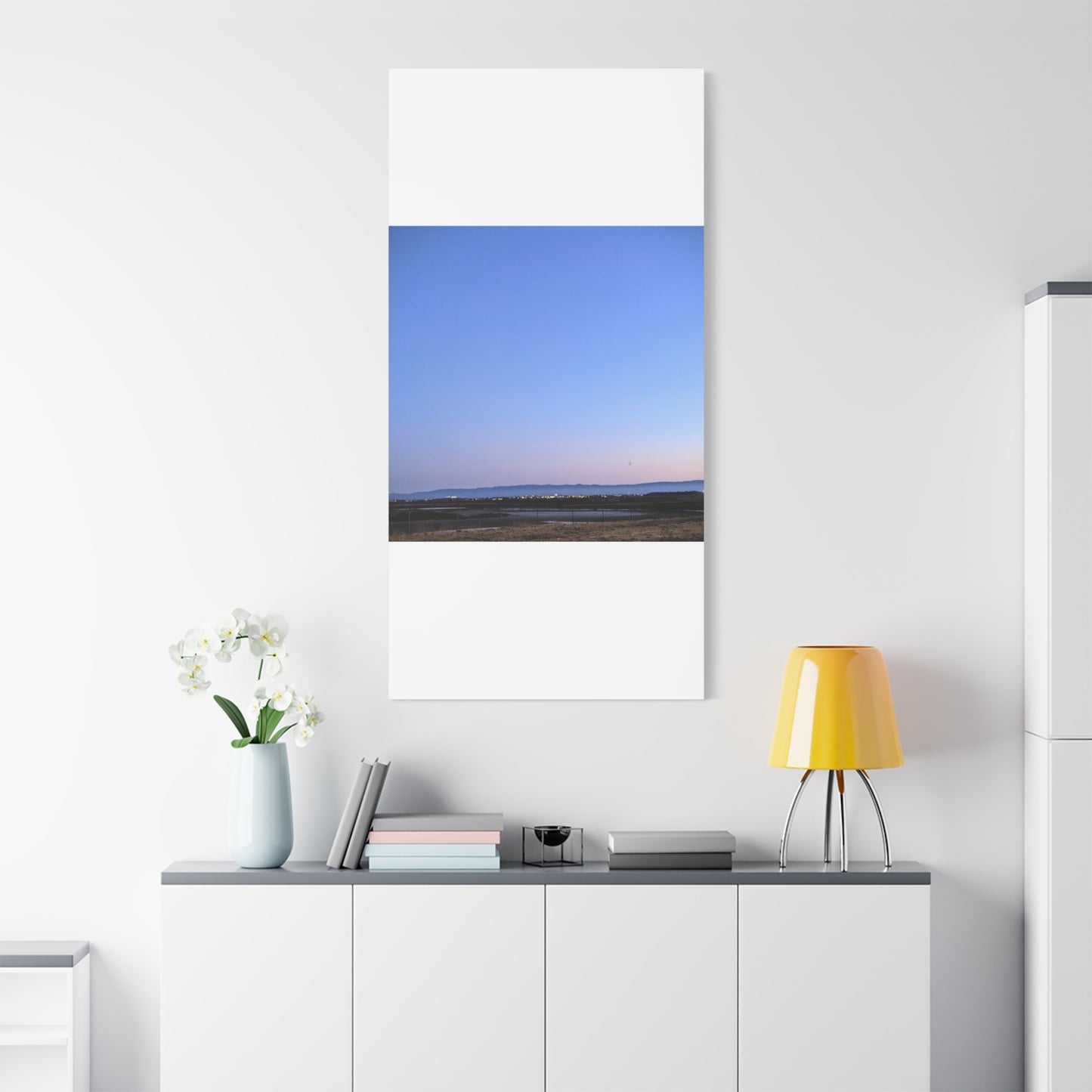 Serene Blue Horizon Matte Canvas Print — Stretched Wall Art