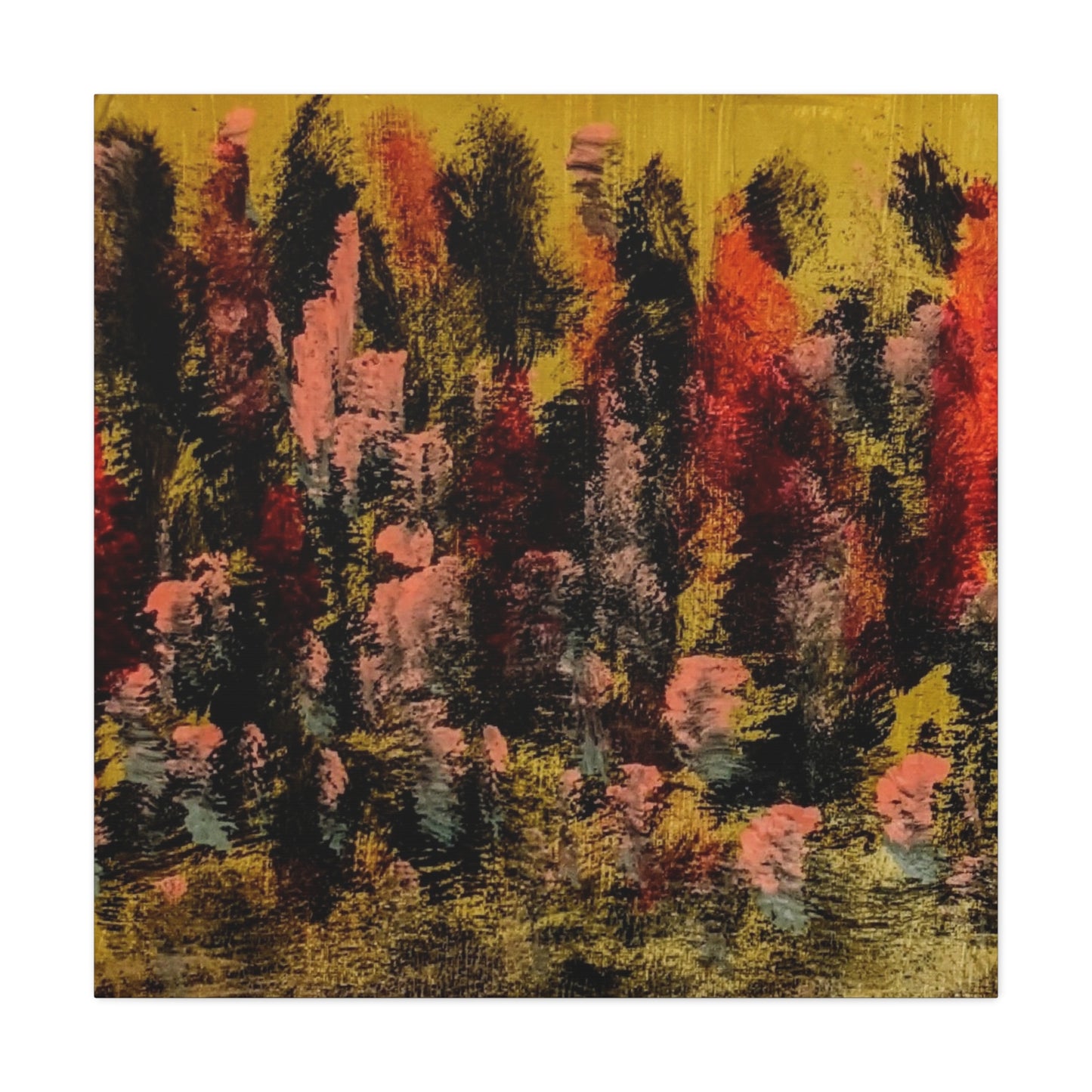 Autumn Forest Abstract — Matte Stretched Canvas