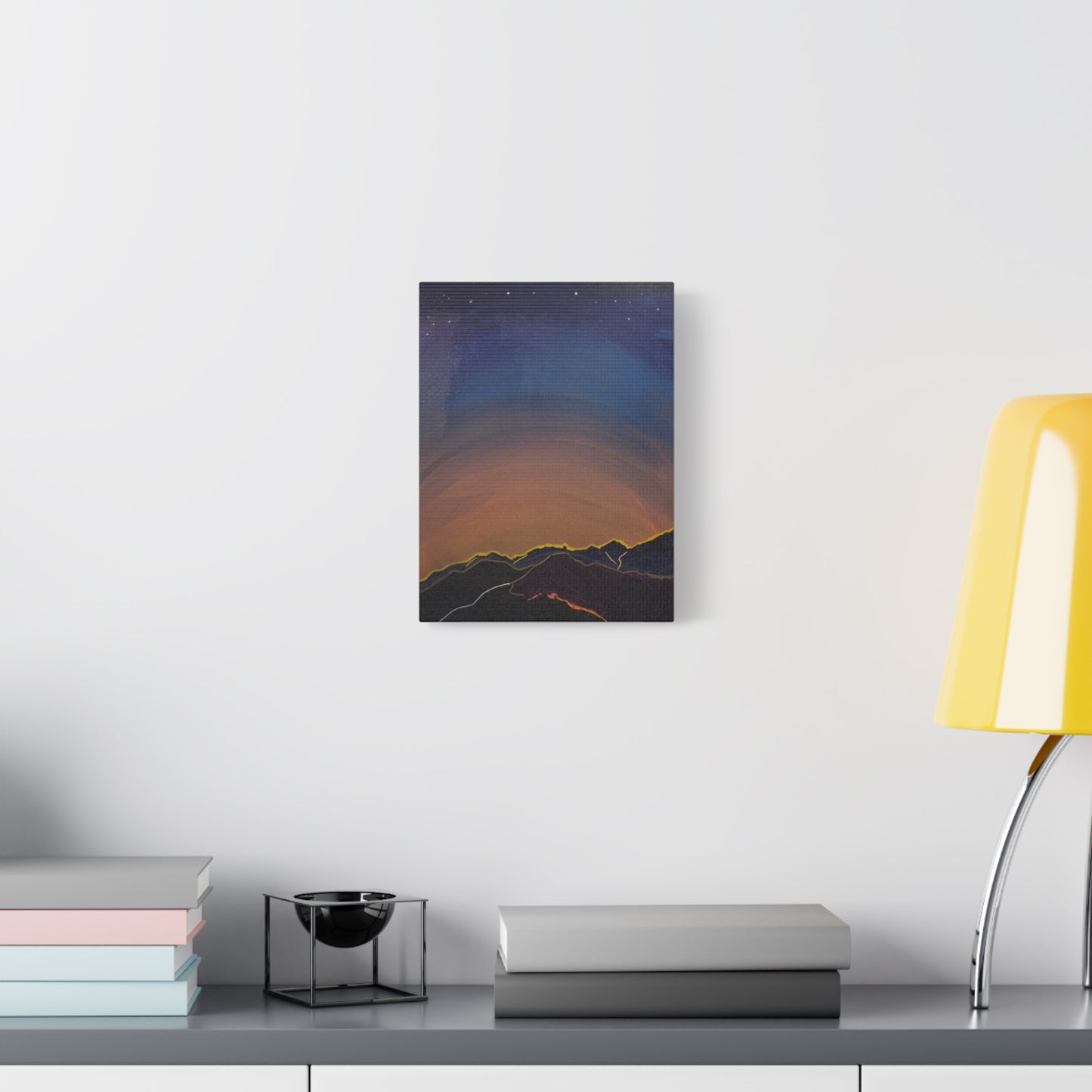 Sunset Mountain Canvas Wall Art - first light — Matte Stretched Landscape Print