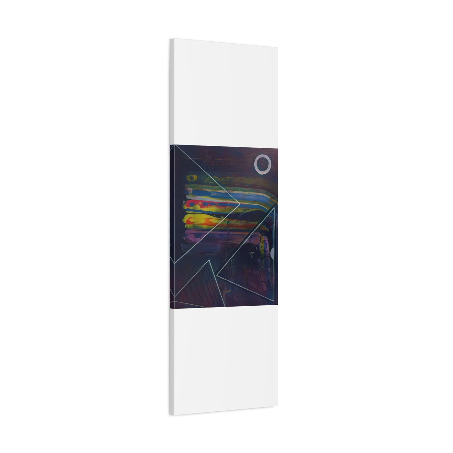 Abstract Geometric Canvas Art - 2025 astronomy – Colorful Drip Triangle Stretched Canvas