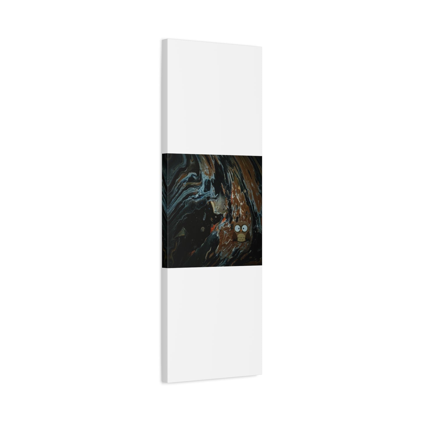 Abstract Swirl Owl Matte Canvas Print