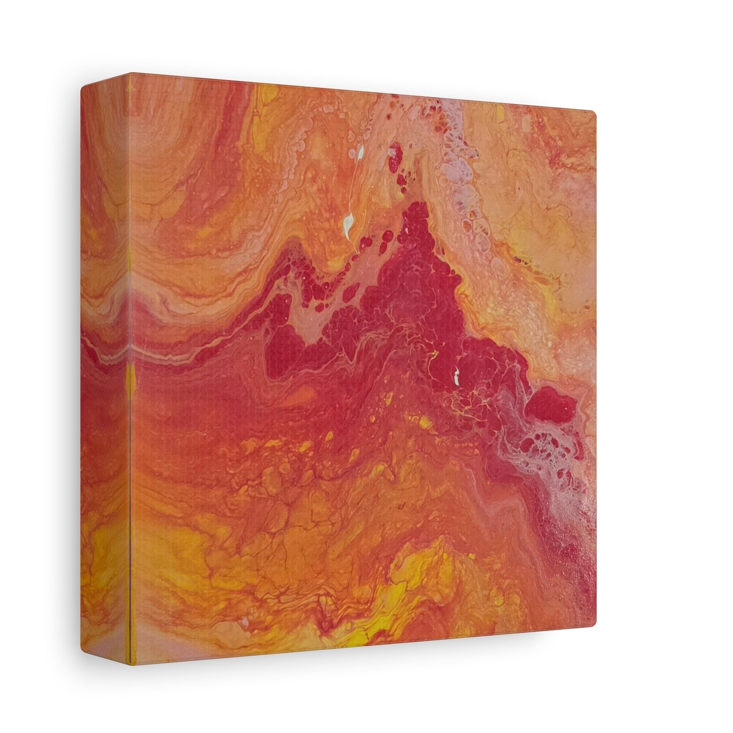Abstract Pepto Popured - Sunset Swirl Matte Canvas Art - Stretched 1.25"