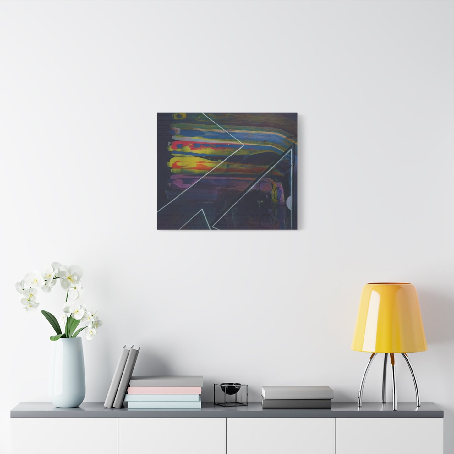 Abstract Geometric Canvas Art - 2025 astronomy – Colorful Drip Triangle Stretched Canvas