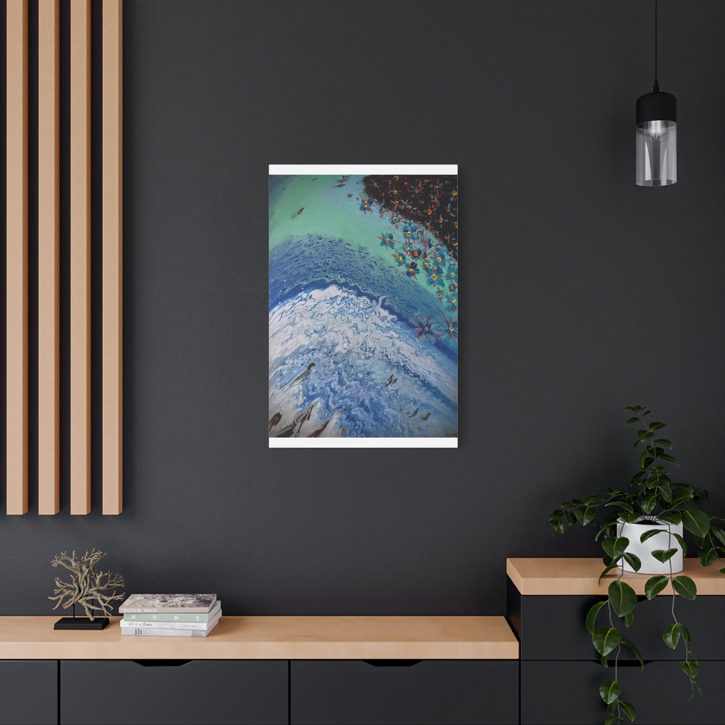 floetrol&flowers - Abstract Matte Canvas Print — Floral Accents Stretched Wall Art