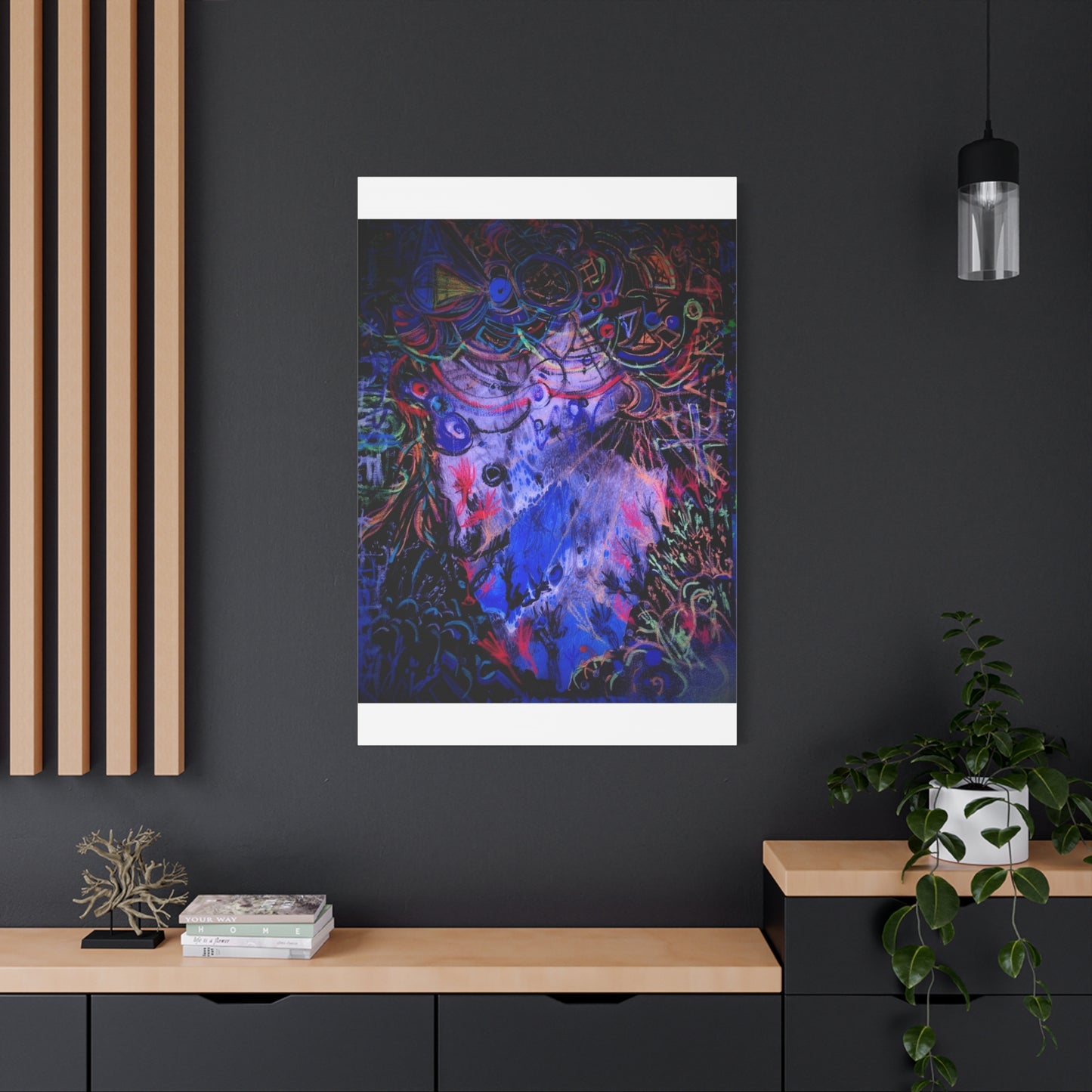 soul_extractions - Abstract Neon Canvas Art - Vibrant Psychedelic Wall Decor