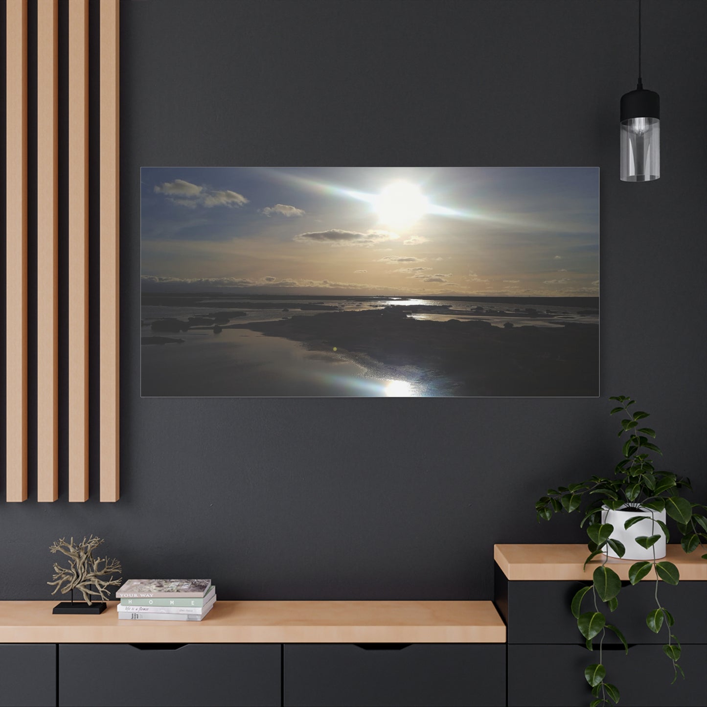 Don Edwards wildlife preserve - Reflection Canvas Wall Art — Coastal Landscape Print