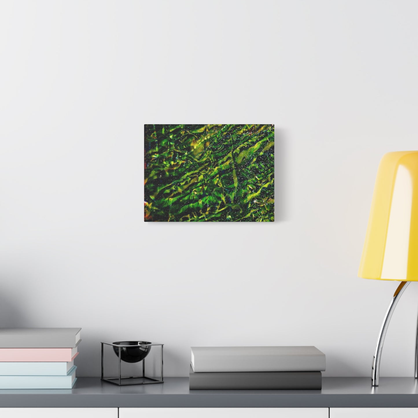 Confessions - Abstract Green Texture Canvas - Matte Stretched Wall Art