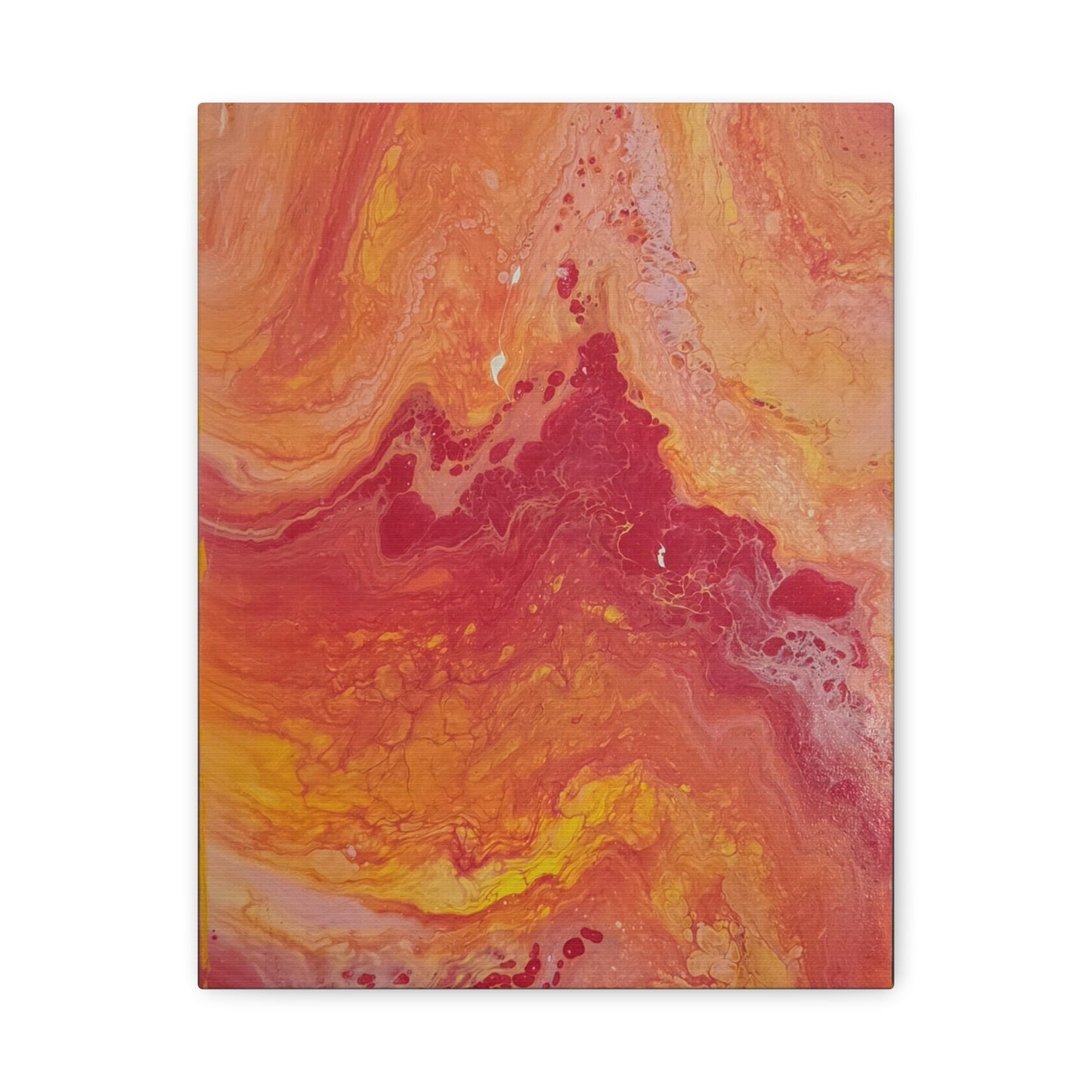 Abstract Pepto Popured - Sunset Swirl Matte Canvas Art - Stretched 1.25"