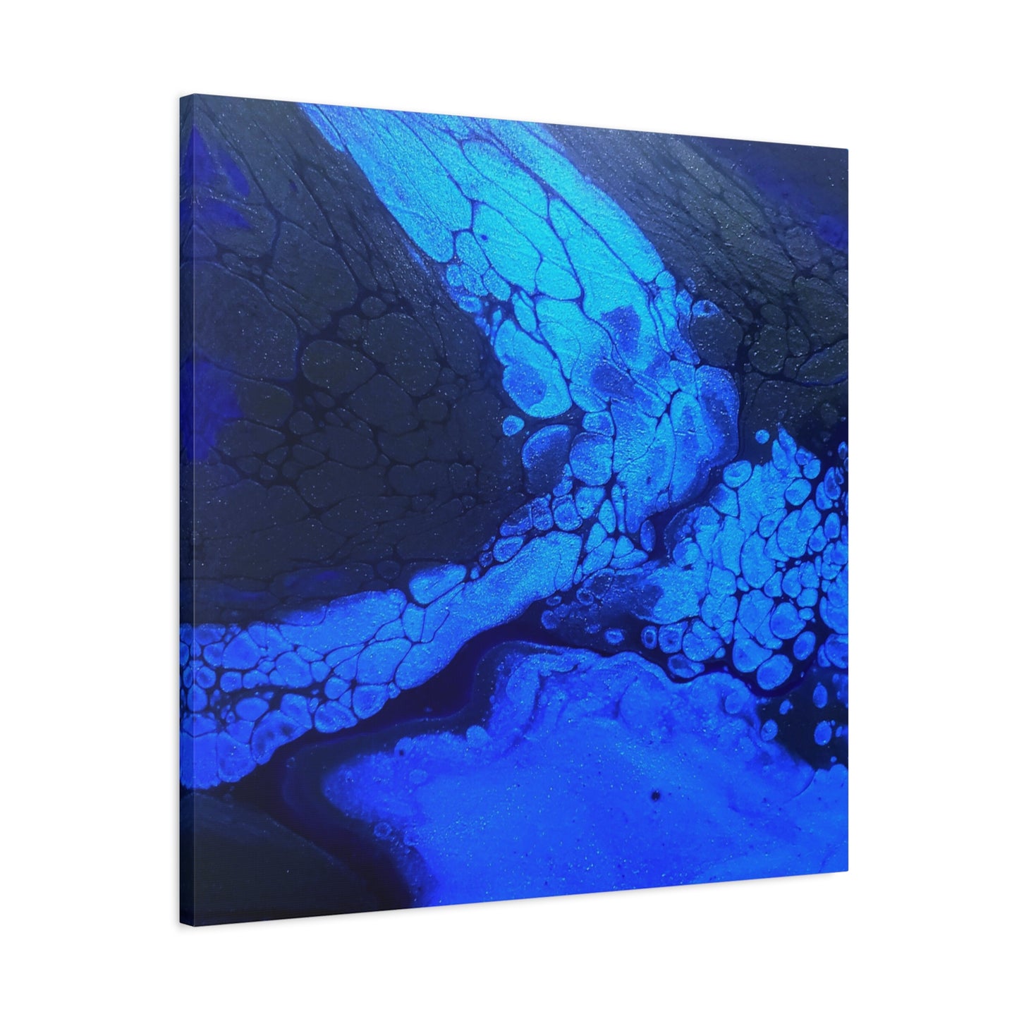 Abstract Blue Ocean Canvas Print — Matte Stretched Wall Art