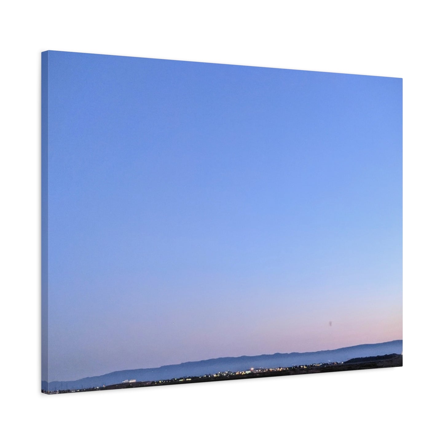 Serene Blue Horizon Matte Canvas Print — Stretched Wall Art