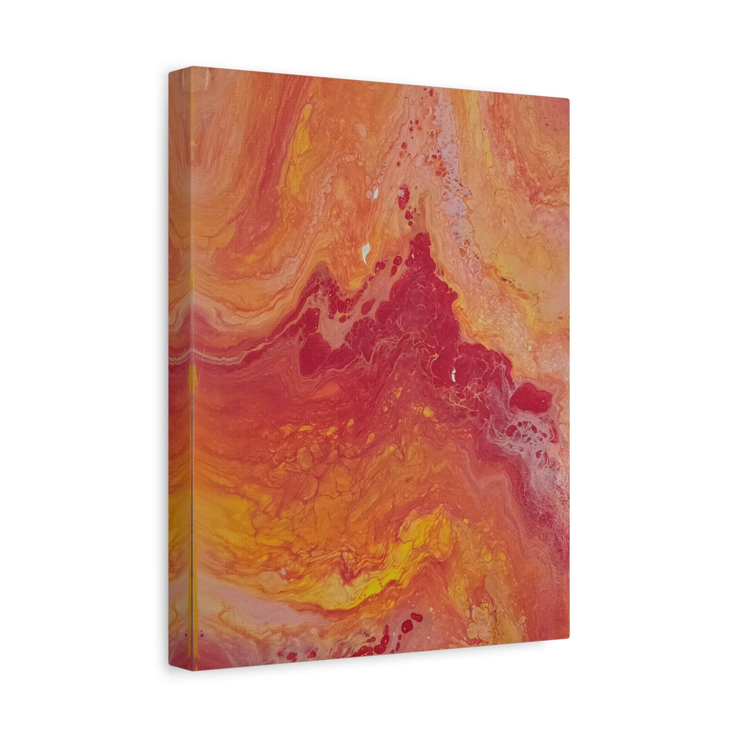 Abstract Pepto Popured - Sunset Swirl Matte Canvas Art - Stretched 1.25"