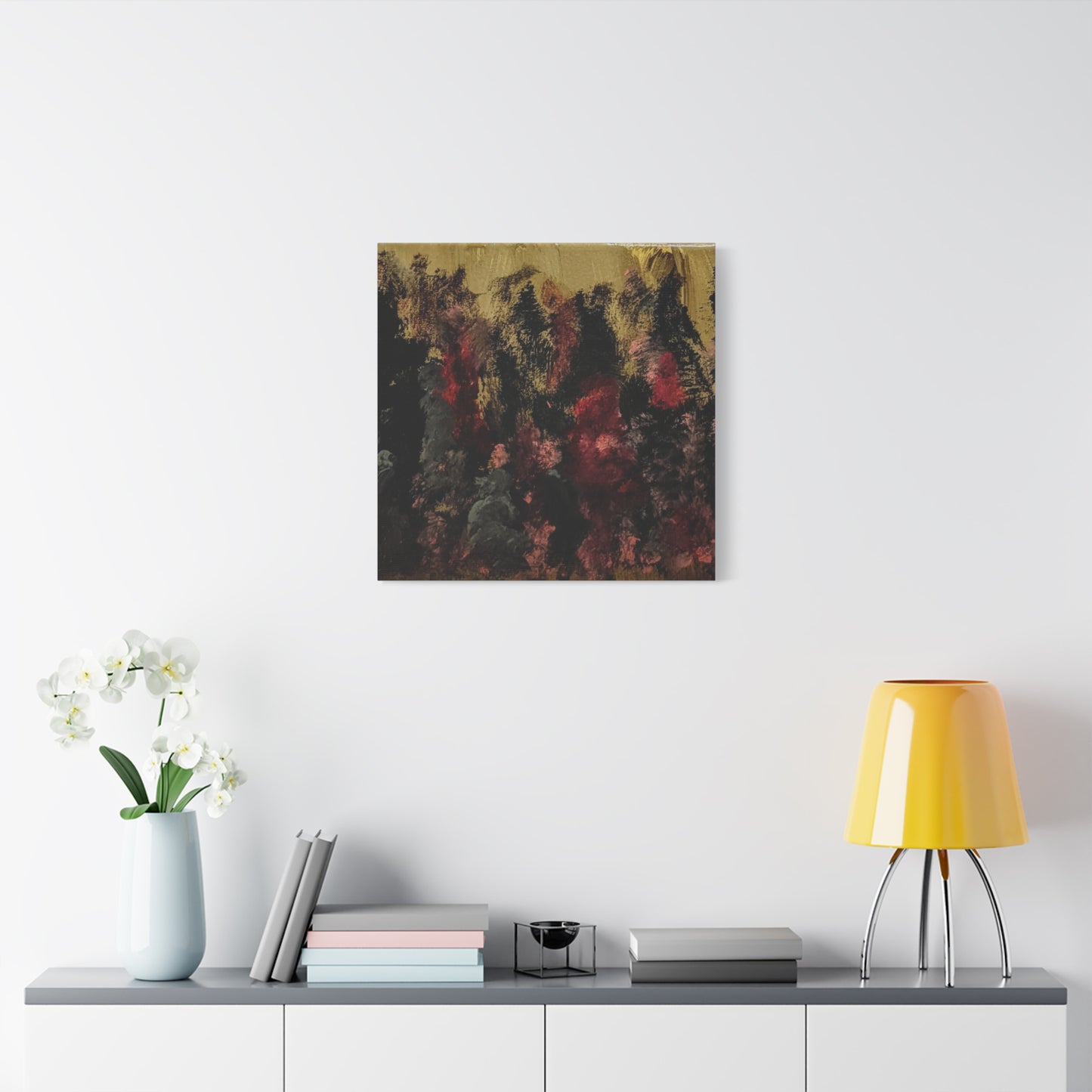 Autumn Forest Nightscape Matte Canvas Print — Stretched 1.25"
