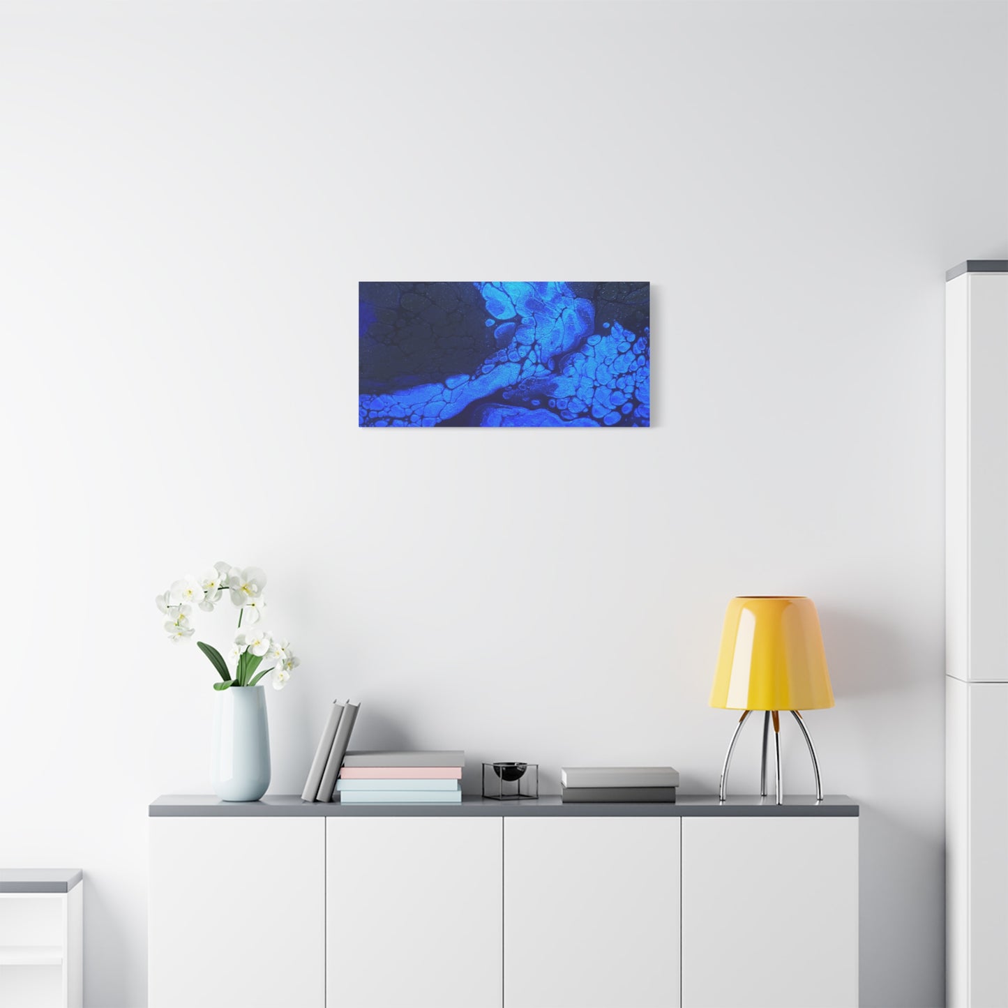 Abstract Blue Ocean Canvas Print — Matte Stretched Wall Art