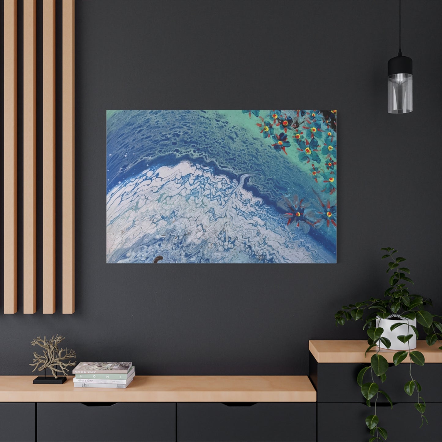 floetrol&flowers - Abstract Matte Canvas Print — Floral Accents Stretched Wall Art