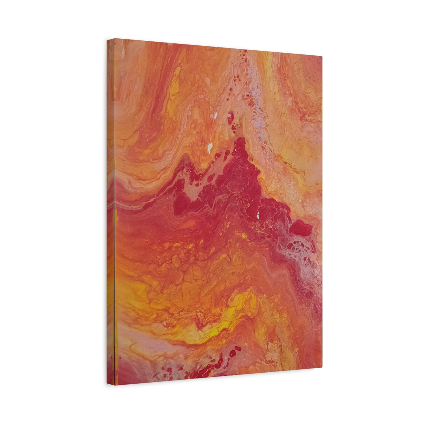 Abstract Pepto Popured - Sunset Swirl Matte Canvas Art - Stretched 1.25"