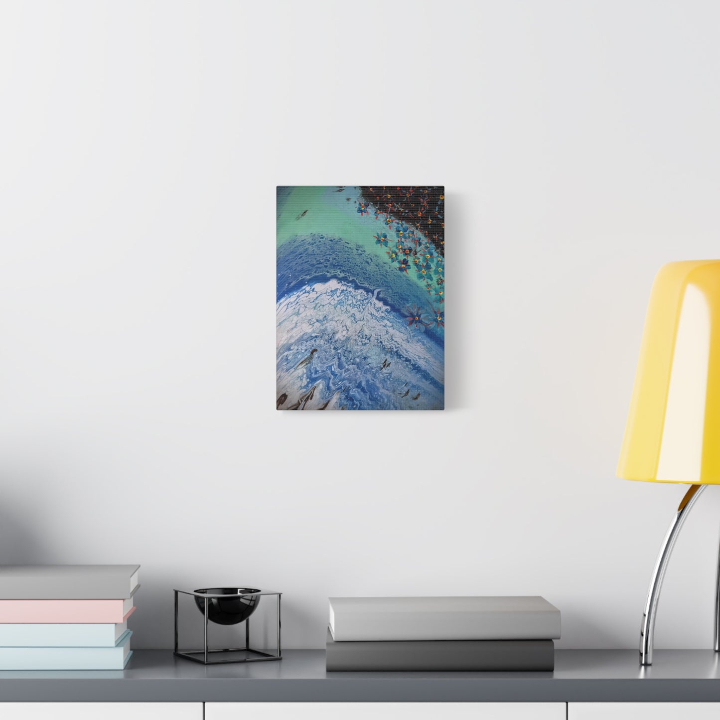 floetrol&flowers - Abstract Matte Canvas Print — Floral Accents Stretched Wall Art