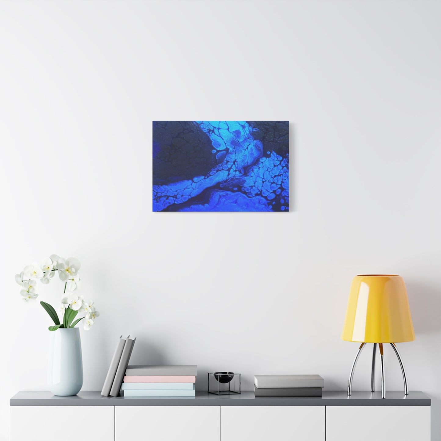 Abstract Blue Ocean Canvas Print — Matte Stretched Wall Art