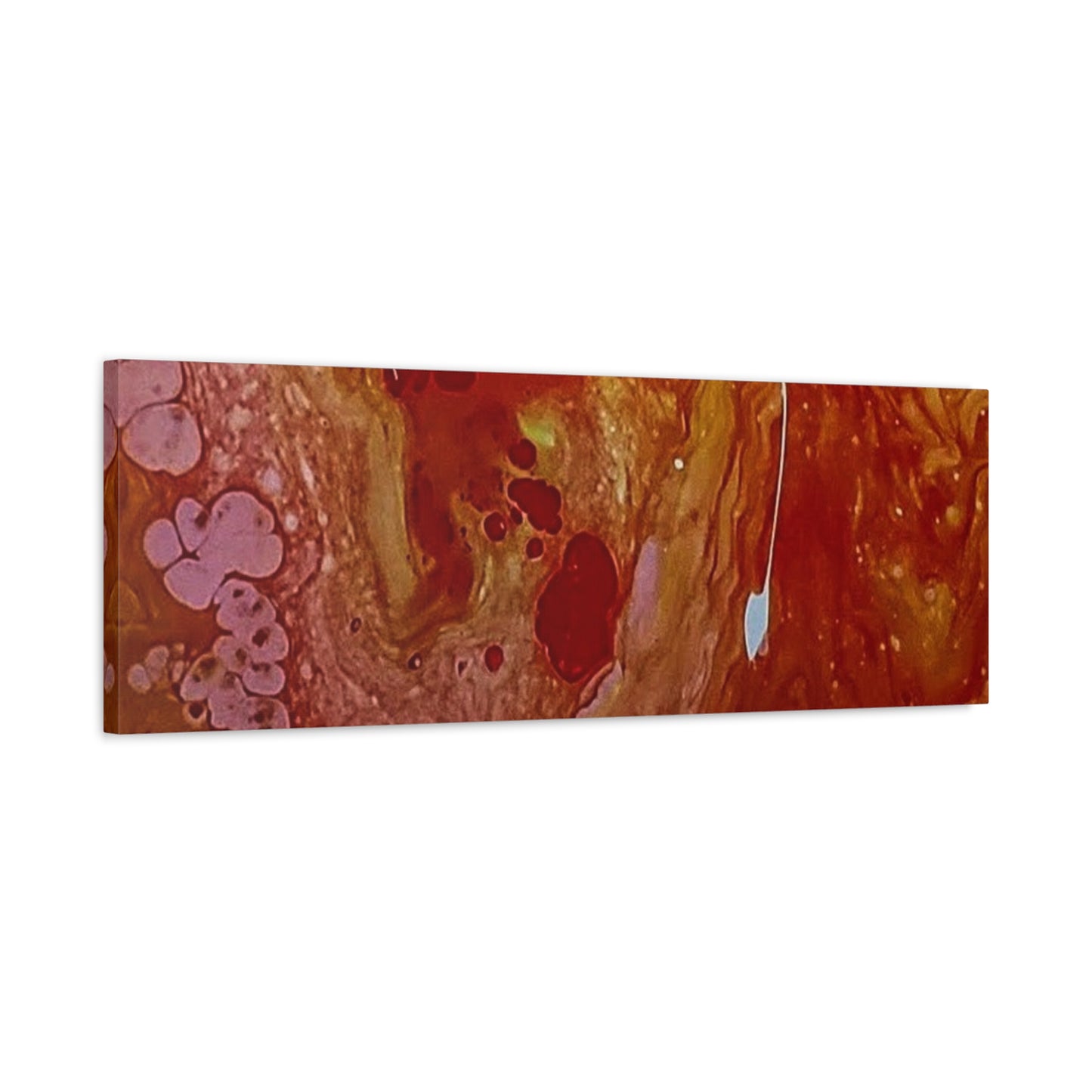 Abstract Red Fluid Art Canvas Print — Matte Stretched Wall Art