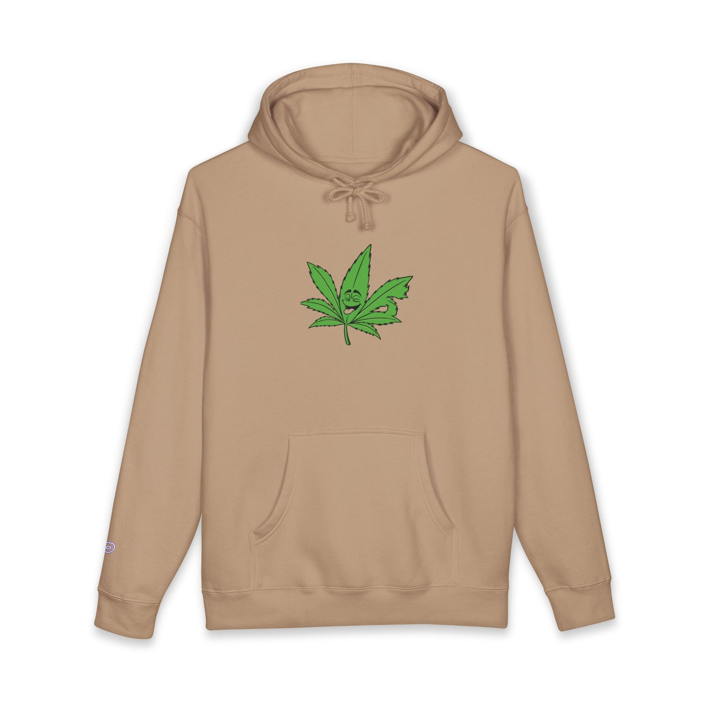Cannabis Leaf Hoodie — Green Marijuana Leaf Graphic Pullover