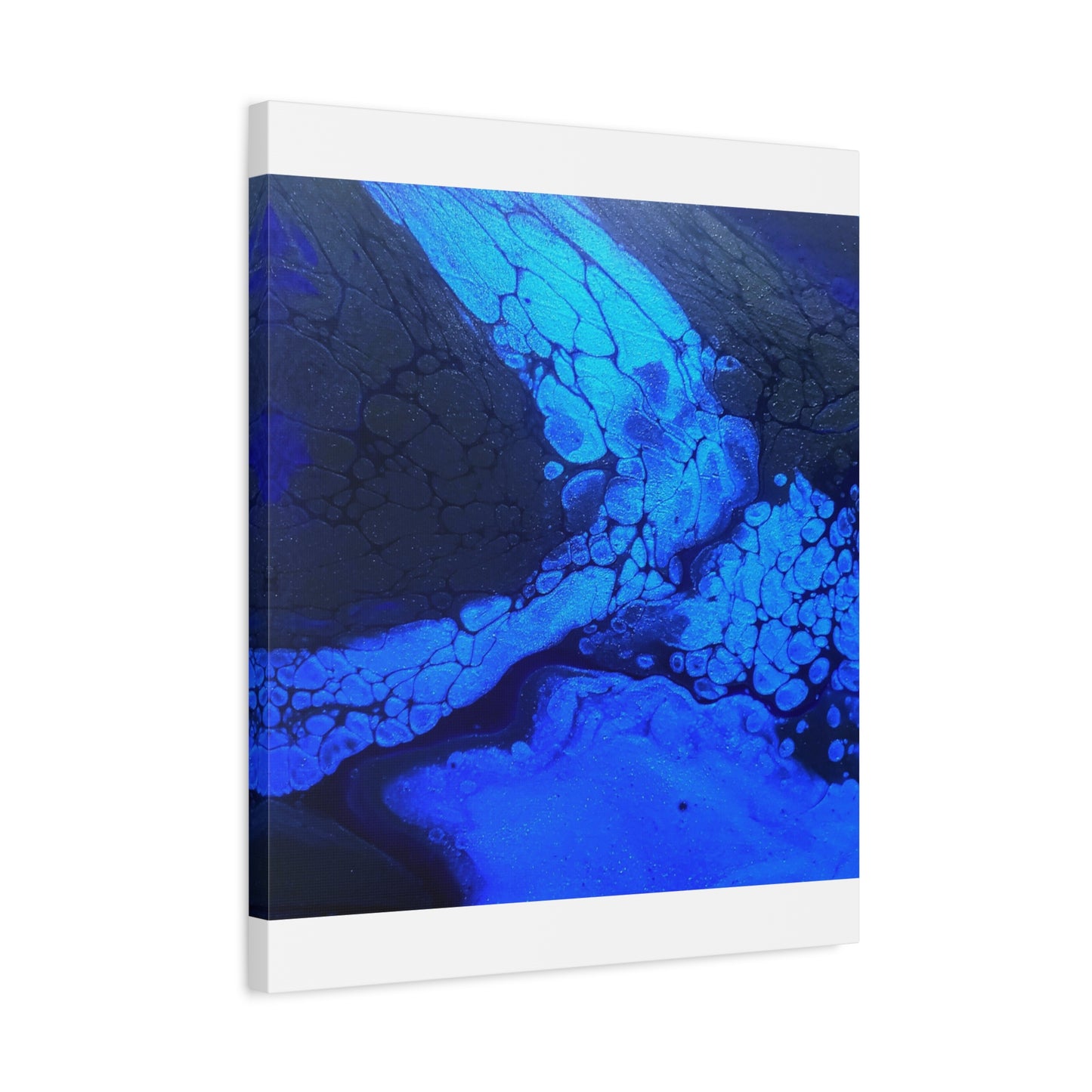 Abstract Blue Ocean Canvas Print — Matte Stretched Wall Art