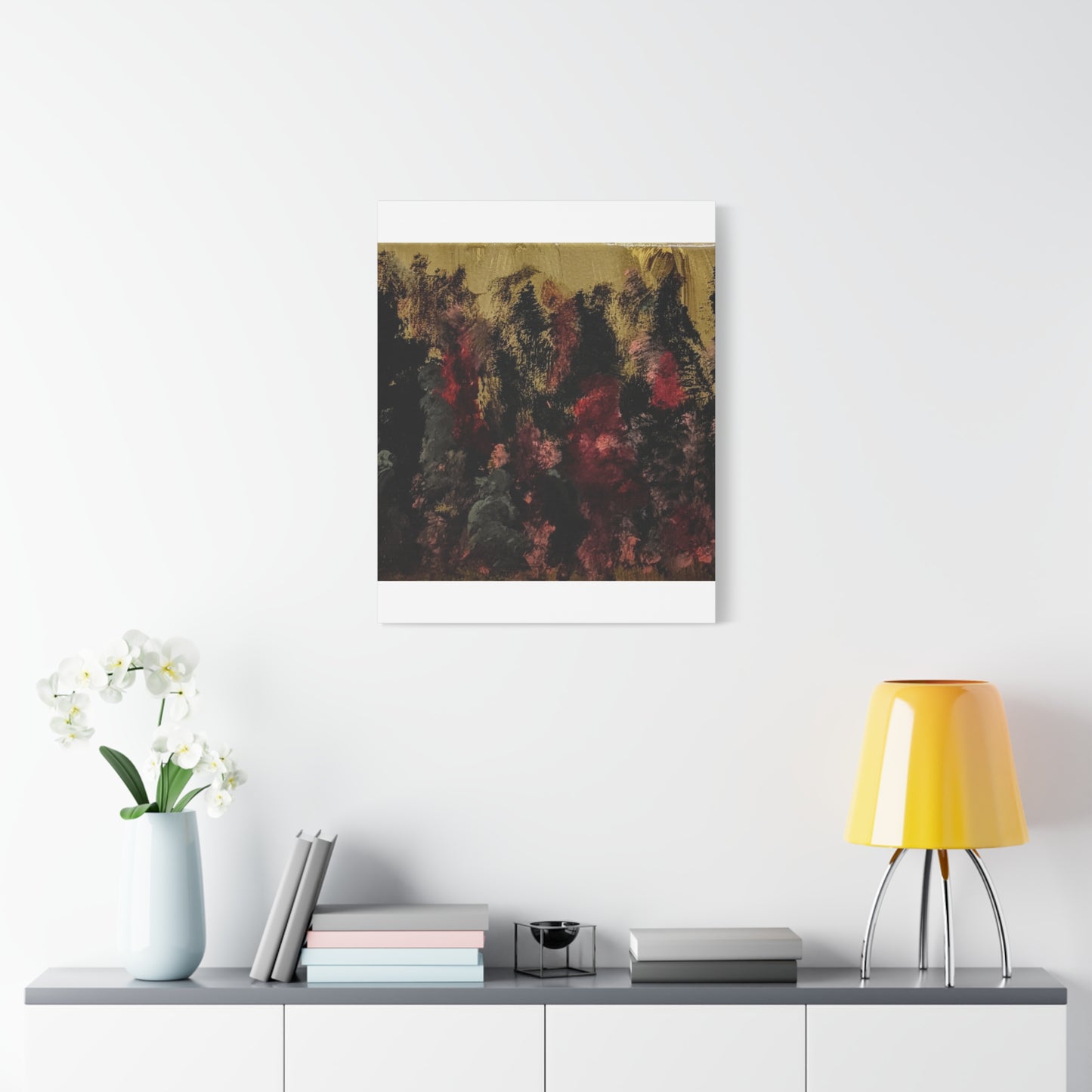 Autumn Forest Nightscape Matte Canvas Print — Stretched 1.25"