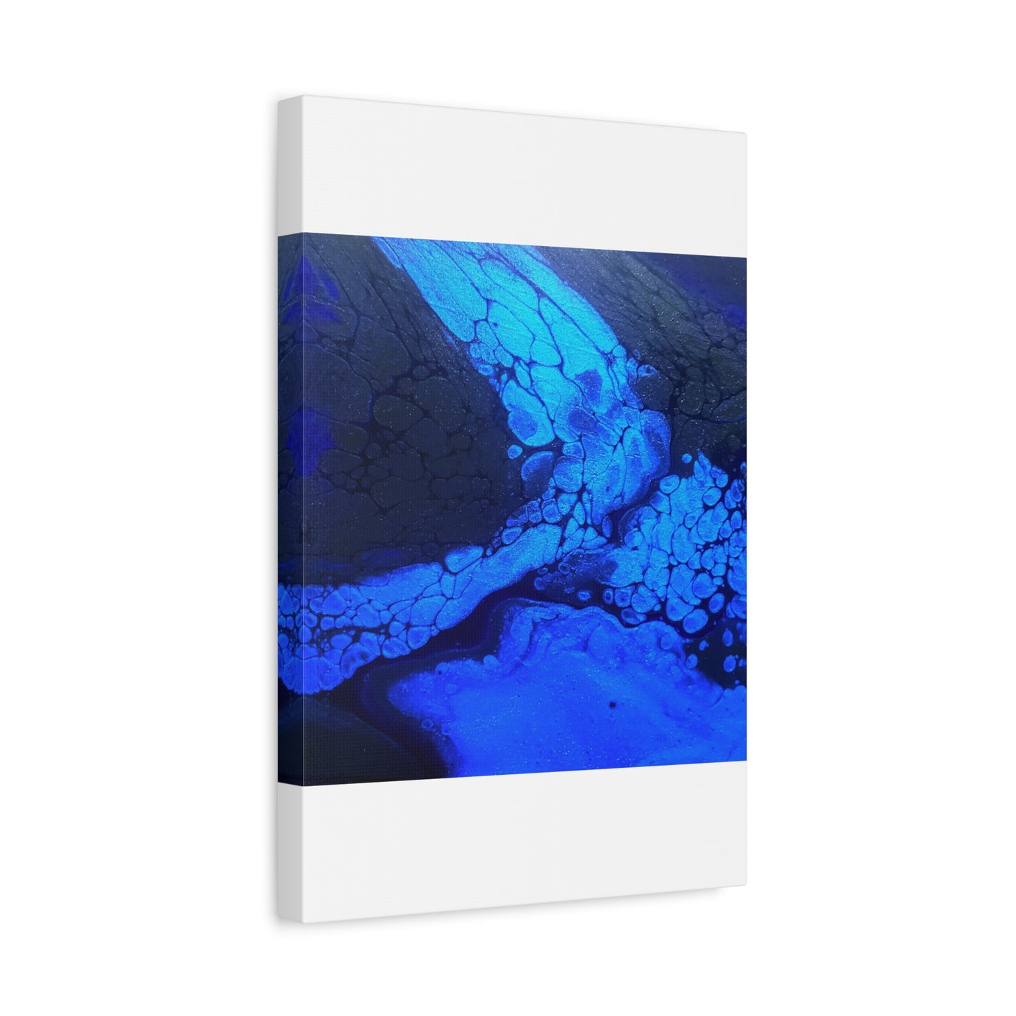 Abstract Blue Ocean Canvas Print — Matte Stretched Wall Art
