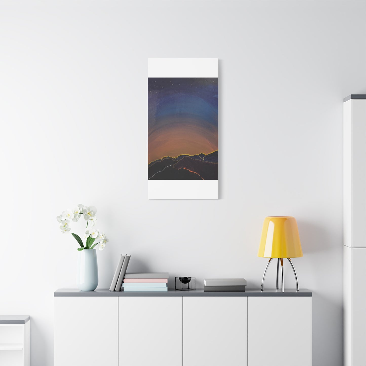 Sunset Mountain Canvas Wall Art - first light — Matte Stretched Landscape Print