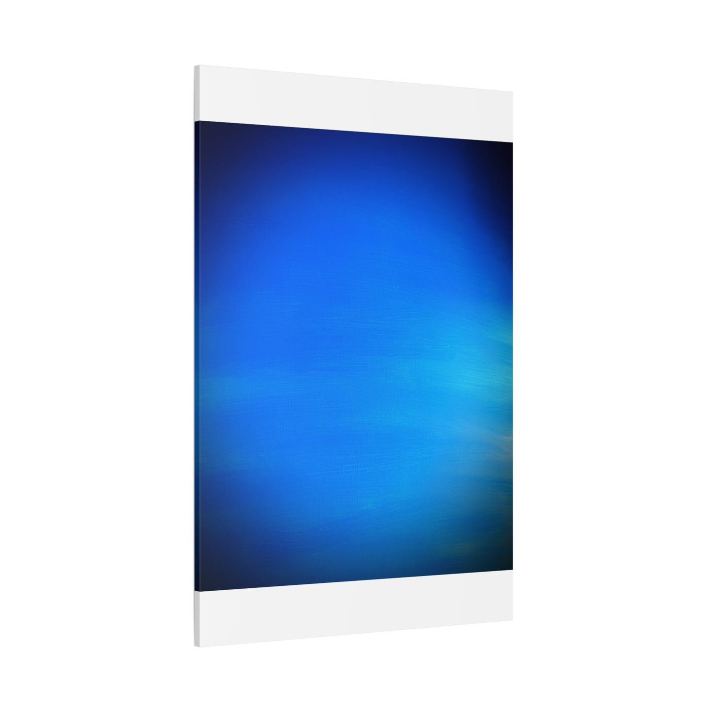 Blue Burst - Gradient Matte Canvas Print — Abstract Ocean Wall Art, Stretched 1.25"
